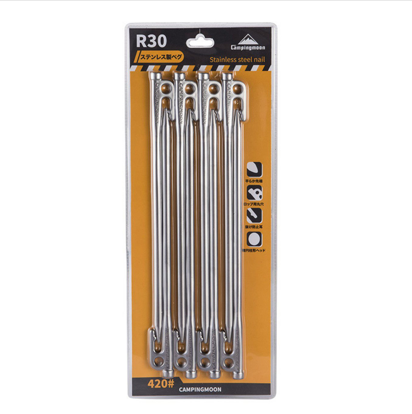 Bộ cọc tăng/lều Inox đúc nguyên khối Campingmoon R20-8, R26-8, R30-8, R35-6, R40-6