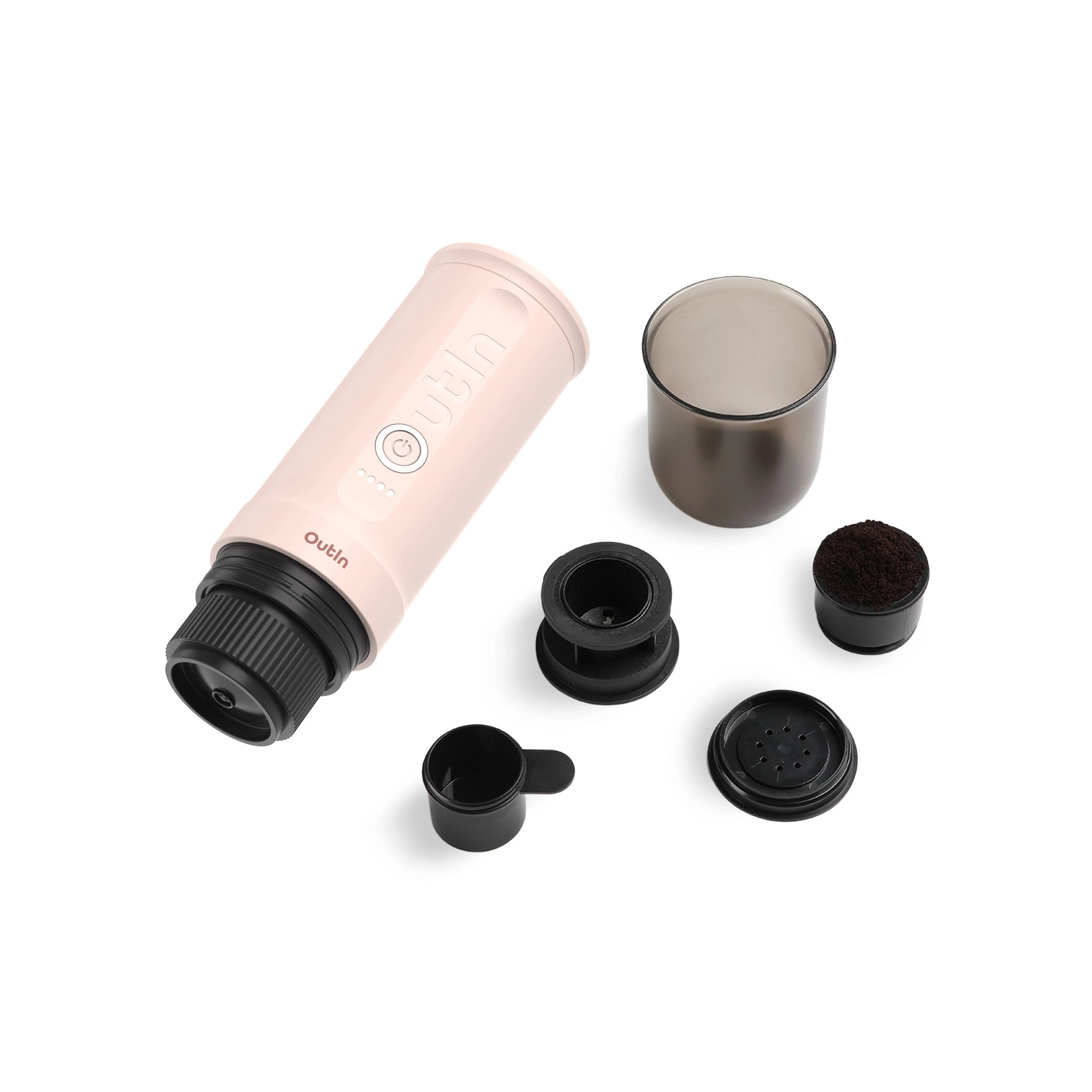 Máy pha cà phê điện cầm tay Outin Nano Portable Espresso Machine (màu Rose Quartz) với BCRF Máy pha cà phê điện cầm tay Outin Nano Portable Espresso Machine (màu Rose Quartz) với BCRF