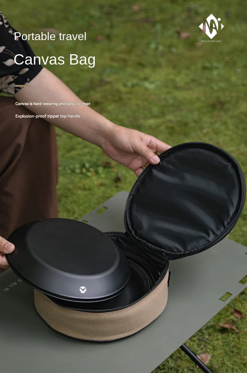 Set 4 đĩa cắm trại 1, 2 người cỡ lớn Campingmoon S397/ BKS397