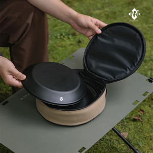 Set 4 đĩa cắm trại 1, 2 người cỡ lớn Campingmoon S397/ BKS397