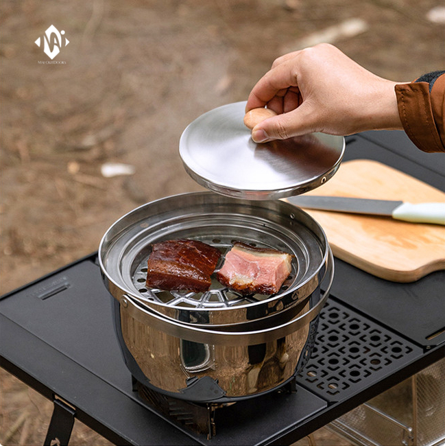 Nồi/ Xửng hấp cắm trại Sierra 2 tầng cỡ lớn Campingmoon S363-2S Nồi/ Xửng hấp cắm trại Sierra 2 tầng cỡ lớn Campingmoon S363-2S