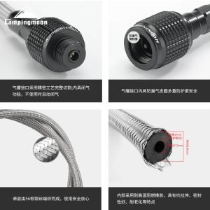 Dây nối dài bình gas 50cm/ 100cm Campingmoon Z16/ Z17/ BKZ16/ BKZ17