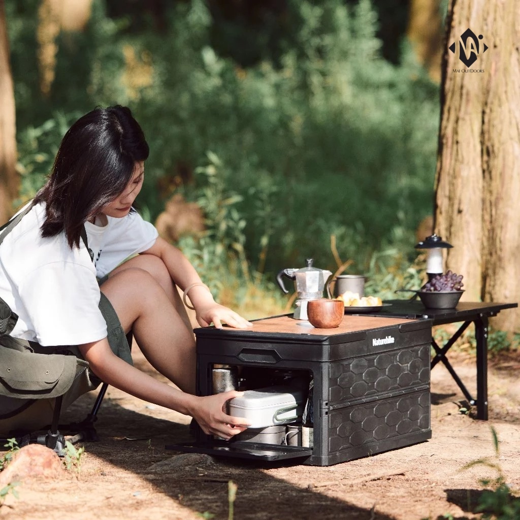 Bàn tích hợp thùng đựng đồ gấp gọn 50L Lispace NatureHike CNK2450XB018