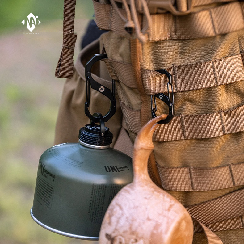 Móc khóa đôi hình chữ S đa năng hợp kim nhôm Campingmoon SS-5/ SS-7