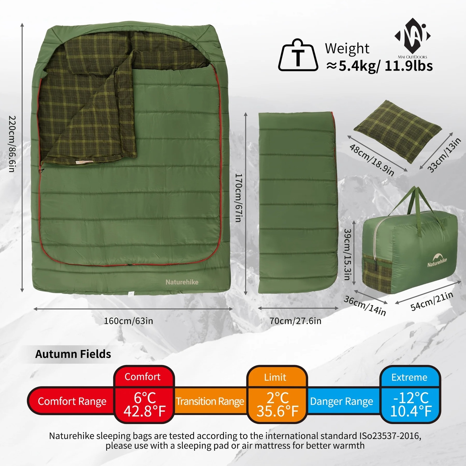 Túi ngủ đôi Akino NatureHike CNK2350WS019