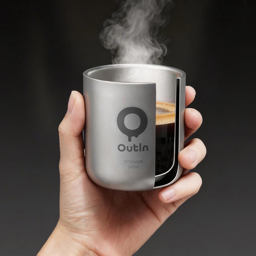 Cốc cà phê Titanium 2 lớp Outin Cốc cà phê Titanium 2 lớp Outin