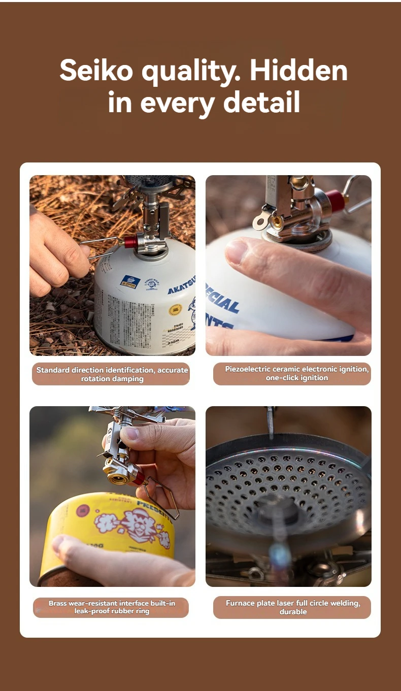 Bếp gas cắm trại mini gấp gọn Campingmoon XT-2F